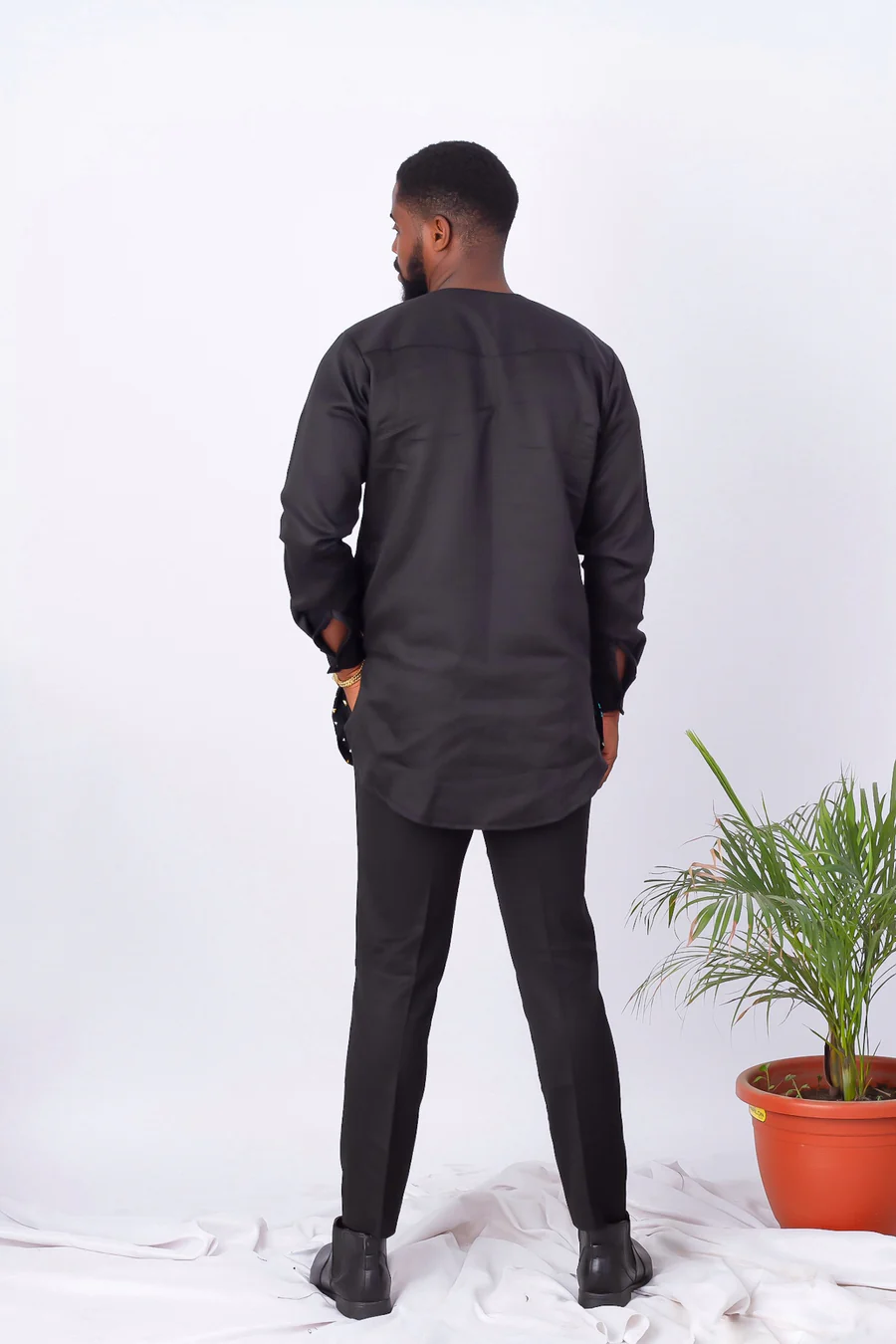 AFRICAN PRINT LONG SLEEVE KAFTAN