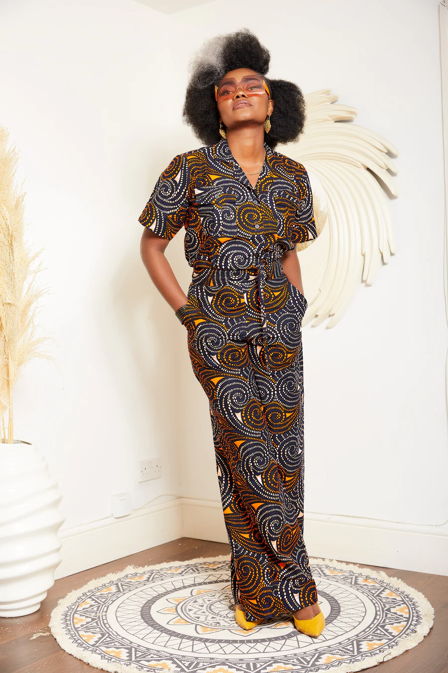 NEW IN AFRICAN PRINT CROP SHIRT