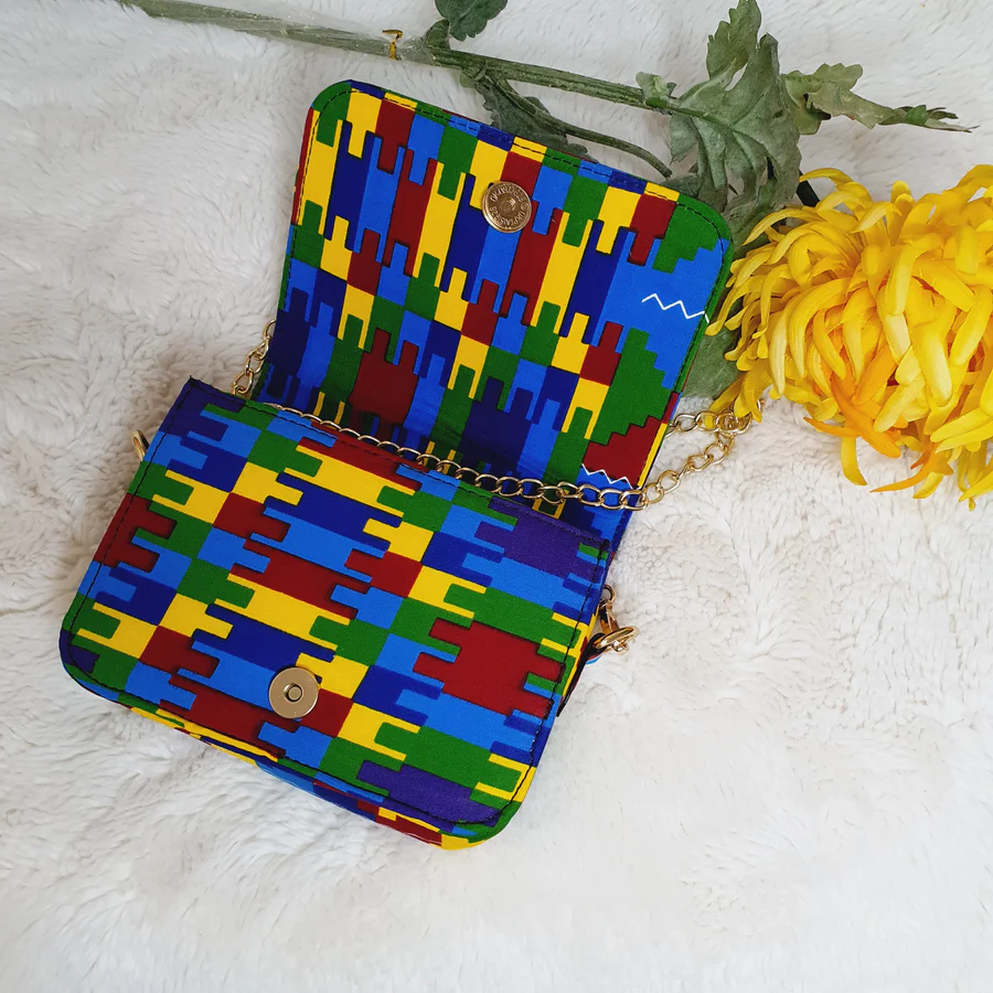 AFRICAN PRINT KENTE SHOULDER BAG