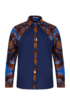 Button Up Long Sleeves Ankara Shirt