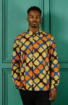 Button Up Long Sleeves Ankara Shirt