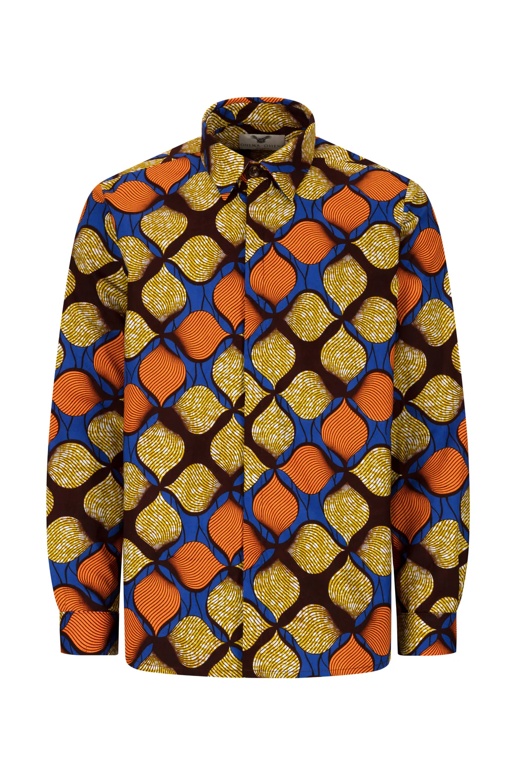 Button Up Long Sleeves Ankara Shirt