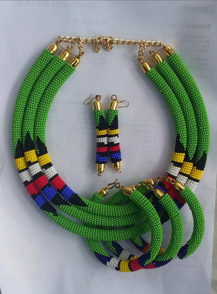 African beaded necklace