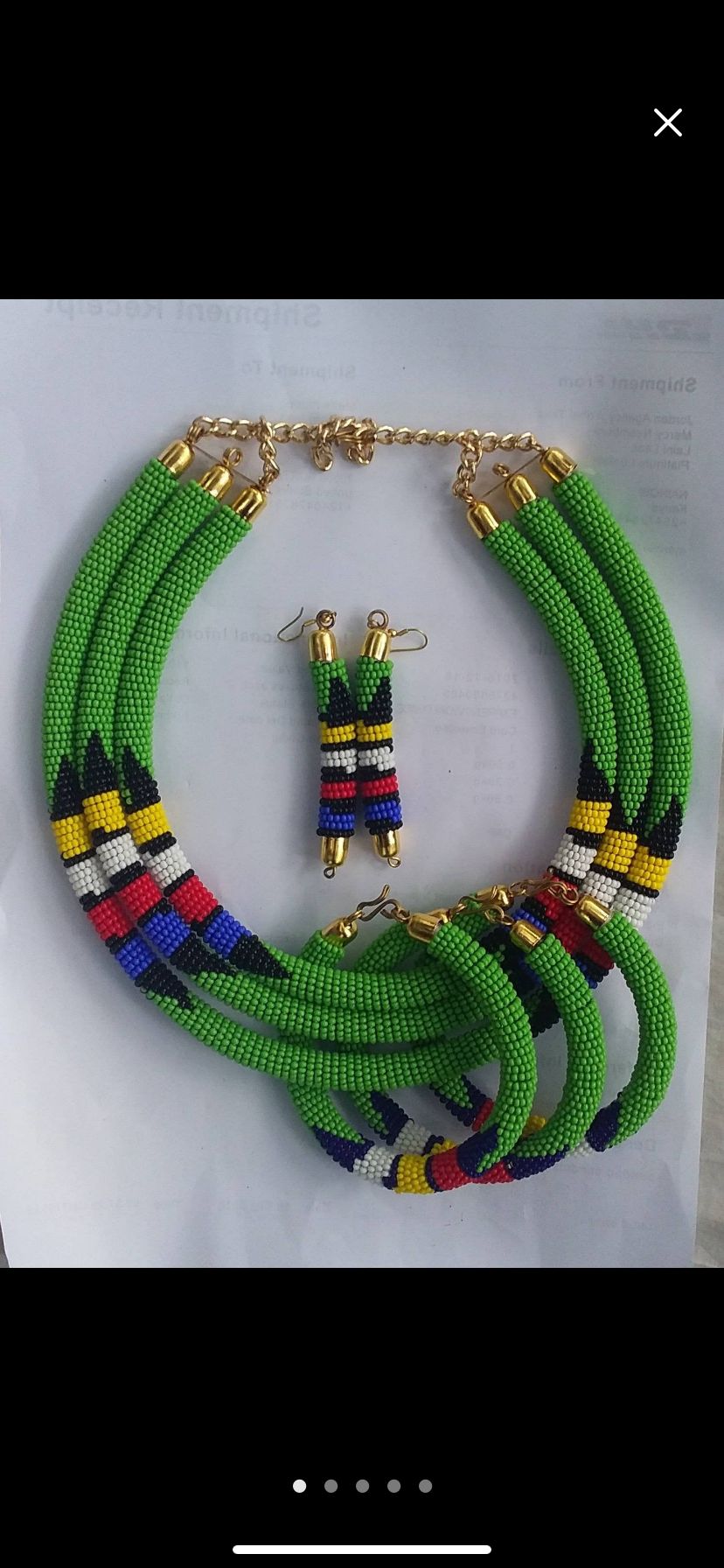 African beaded necklace