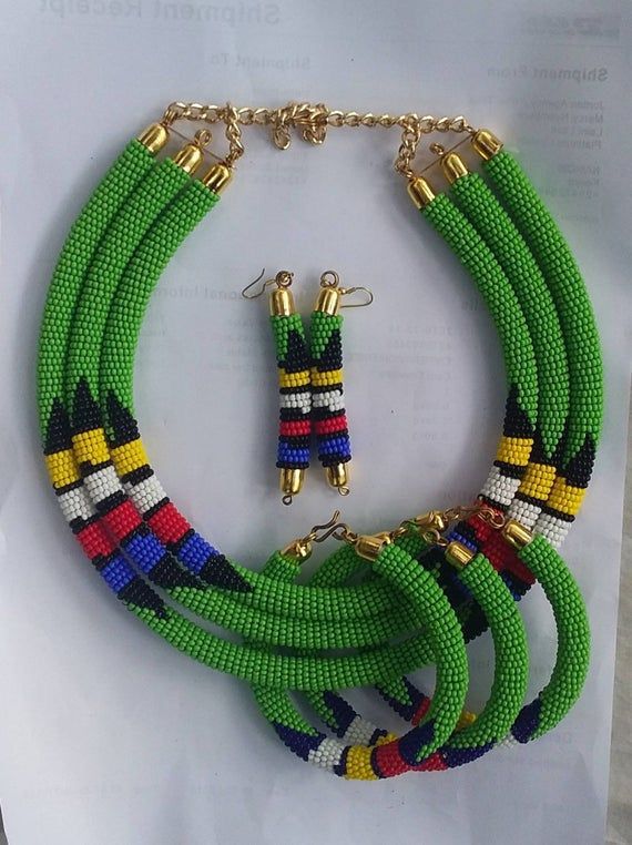 African beaded necklace