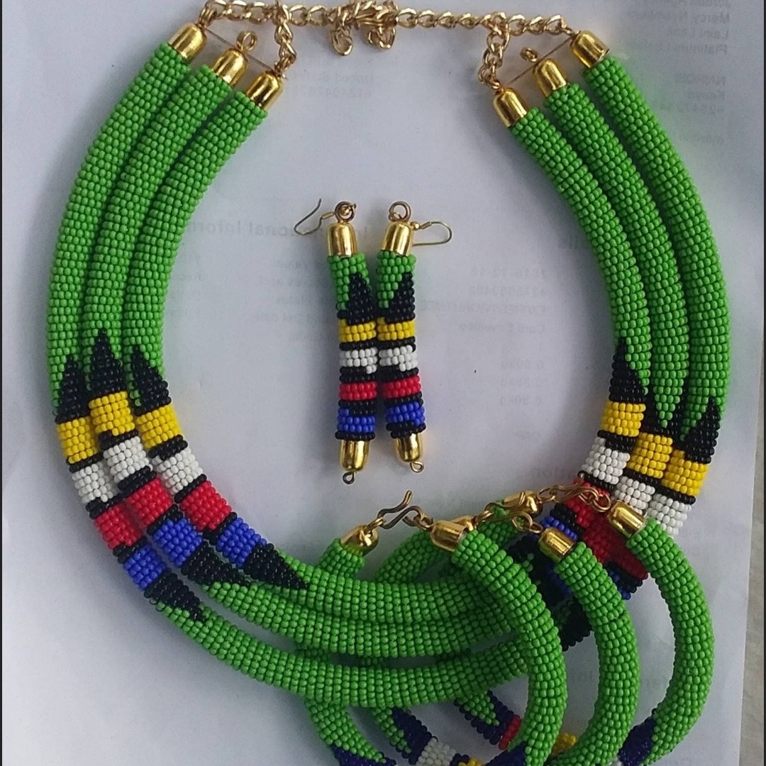 African beaded necklace