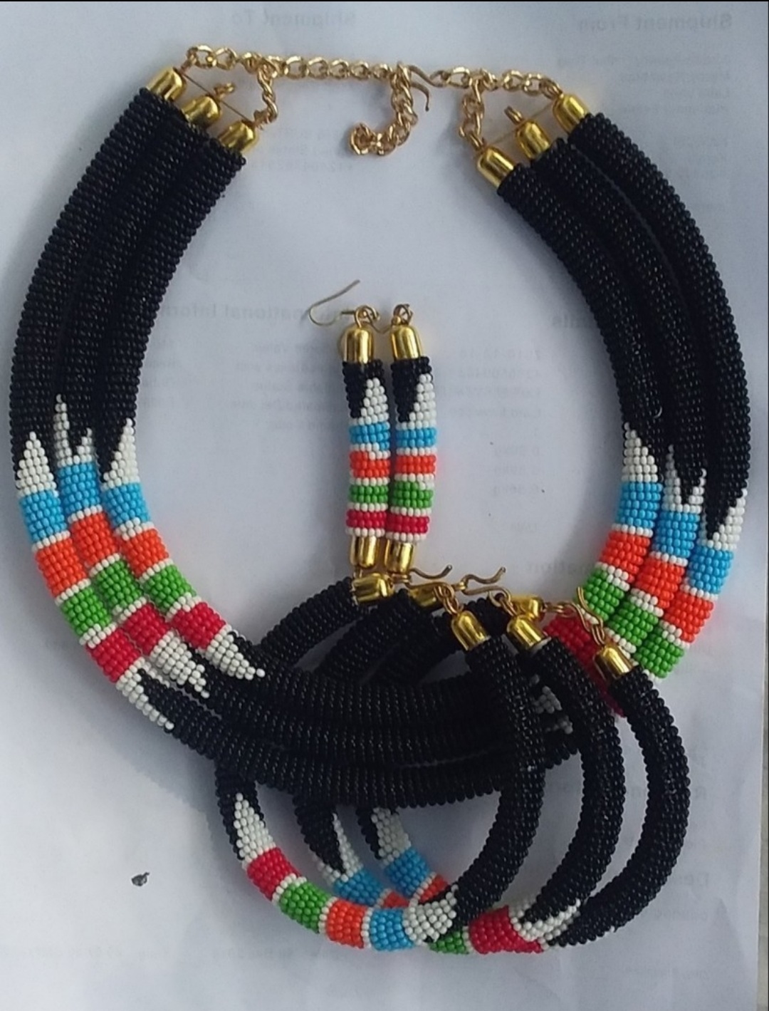 African beaded necklace