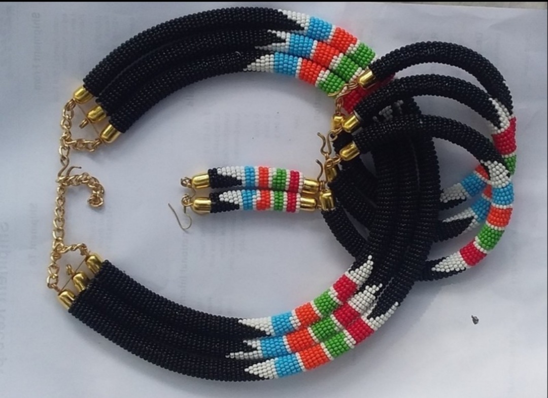 African beaded necklace